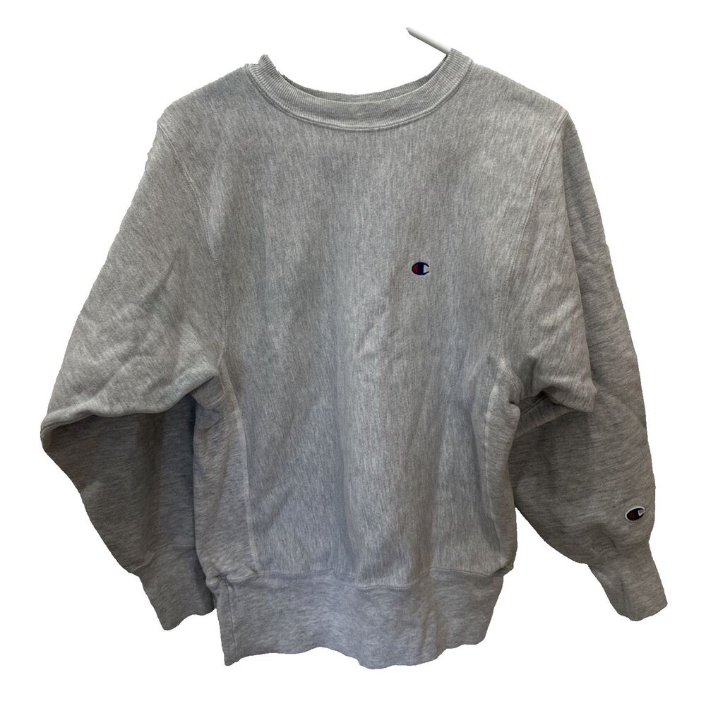 Champion Vintage 90s Reverse Weave Heather Gray Crewneck Medium STAINS
